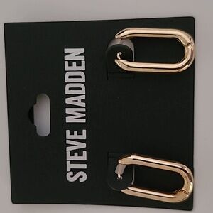 Steve Madden U Shaped Hoop Earrings NEW